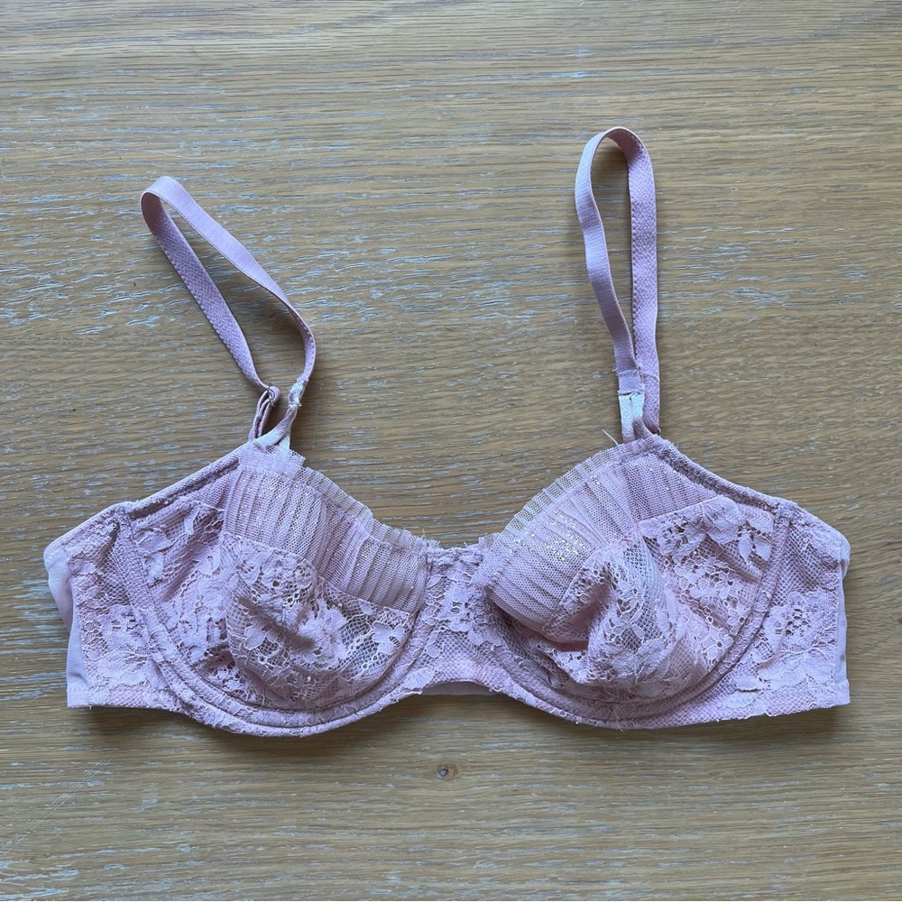 la vie en rose | dusty pink balconette bra